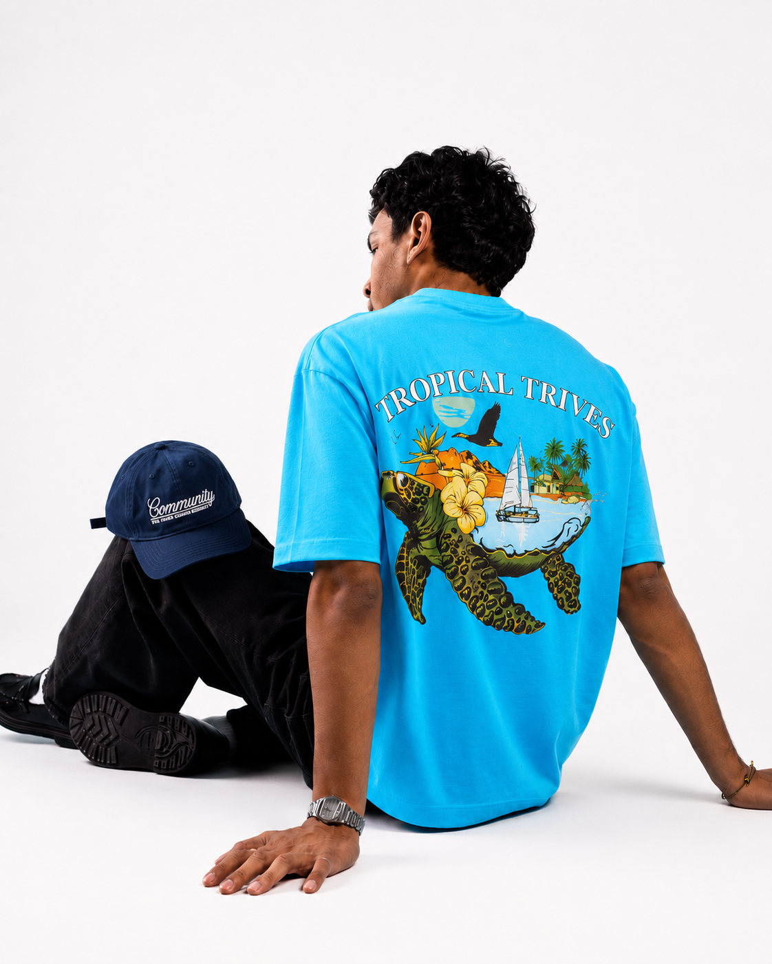 TRIVES Tropical Turtle Casual T-Shirt