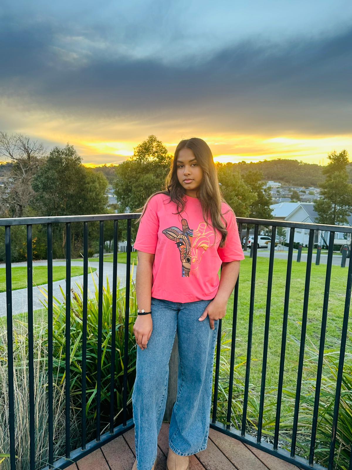 TRIVES Giraffe Printed T-shirt