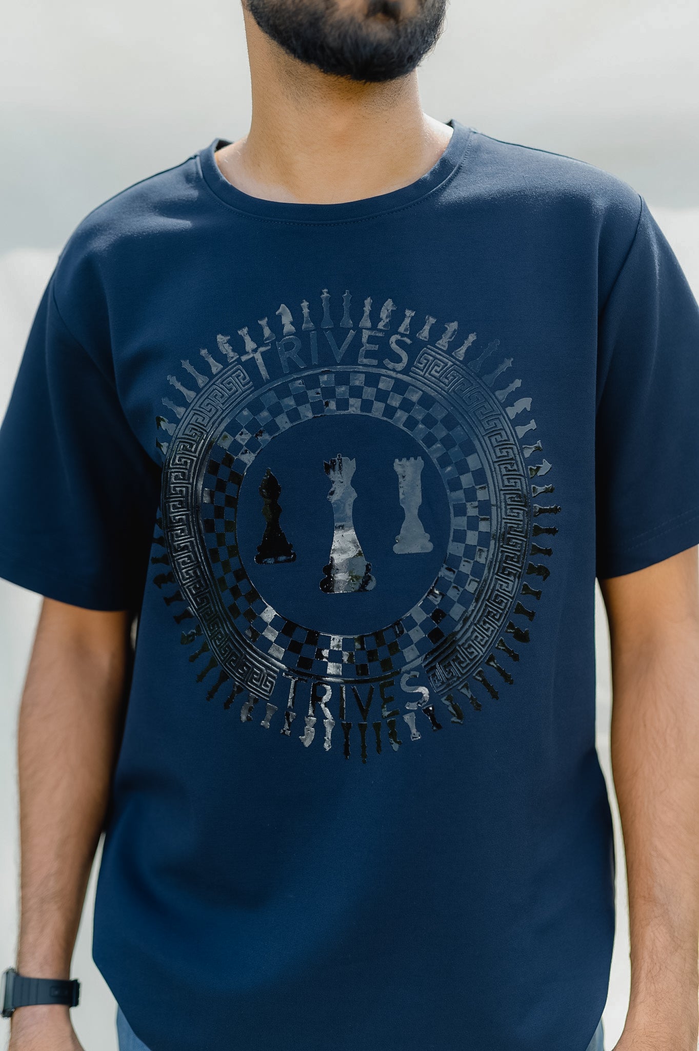 TRIVES Premium Chess Printed T-shirt graphic 