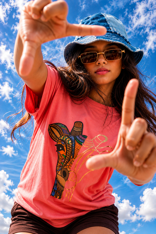 puff printed tshirt giraffe 