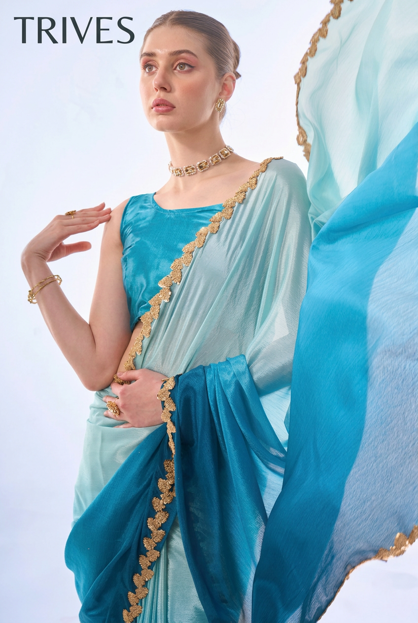 TRIVES branded saree photo 1