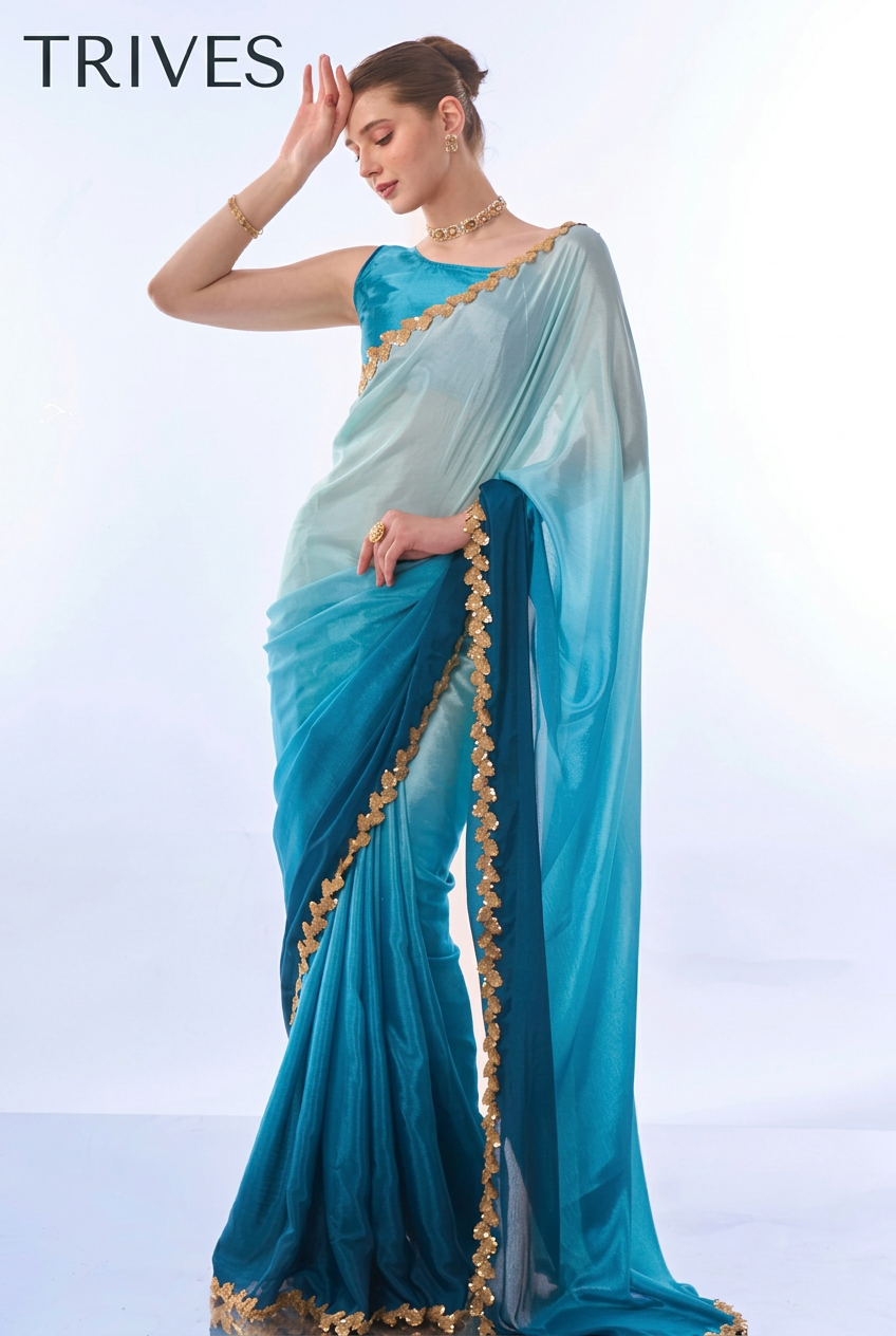 TRIVES branded saree photo 2