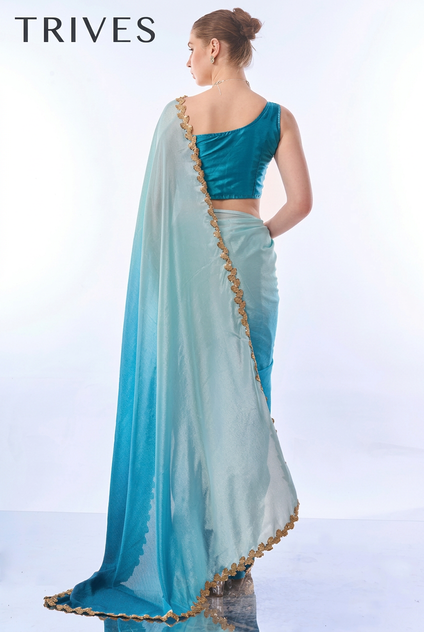 TRIVES branded saree photo 4