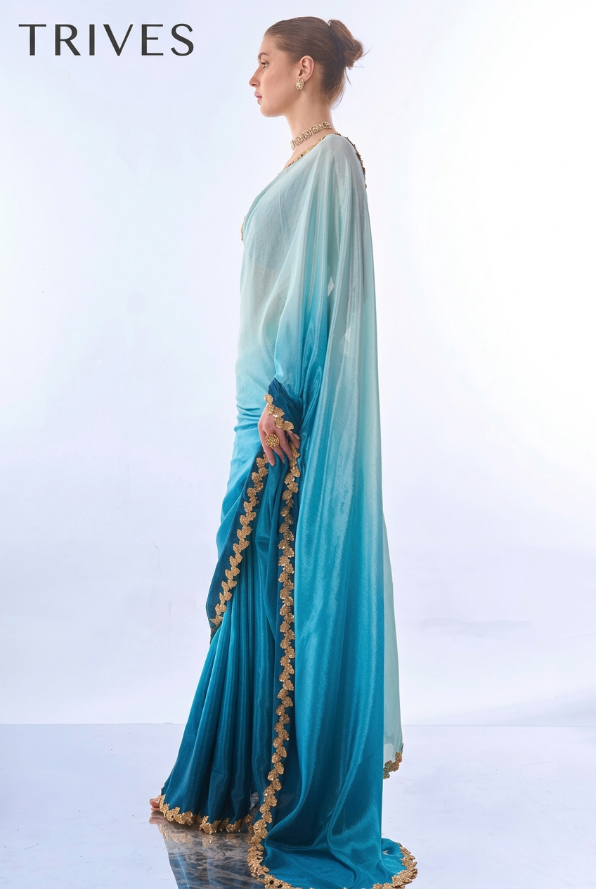 TRIVES branded saree photo 5